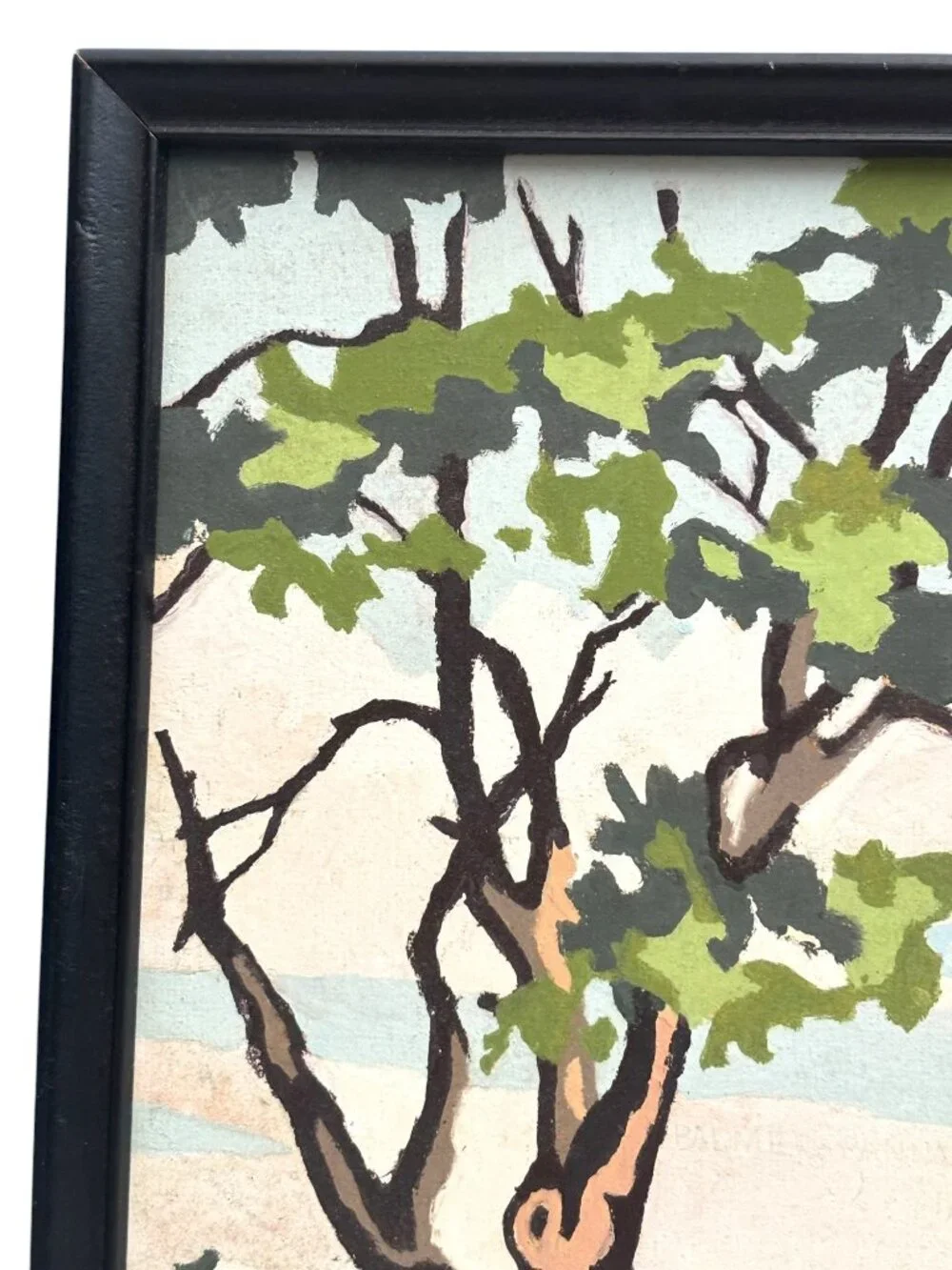 2 Vintage Paint-By-Numbers Framed Farmhouse Landscape Art Pair 9
